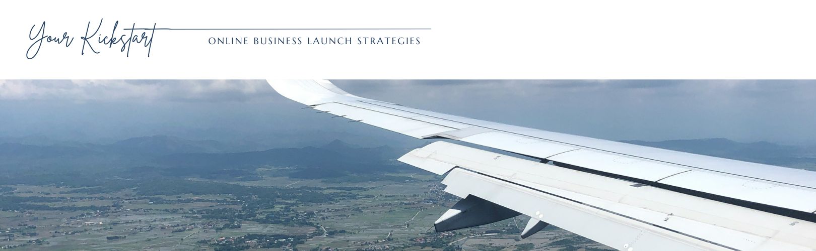 Airplane wing in flight